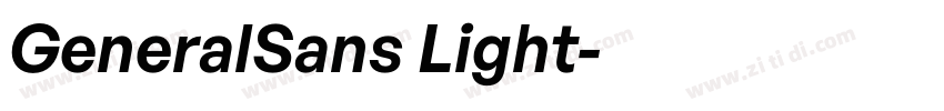 GeneralSans Light字体转换